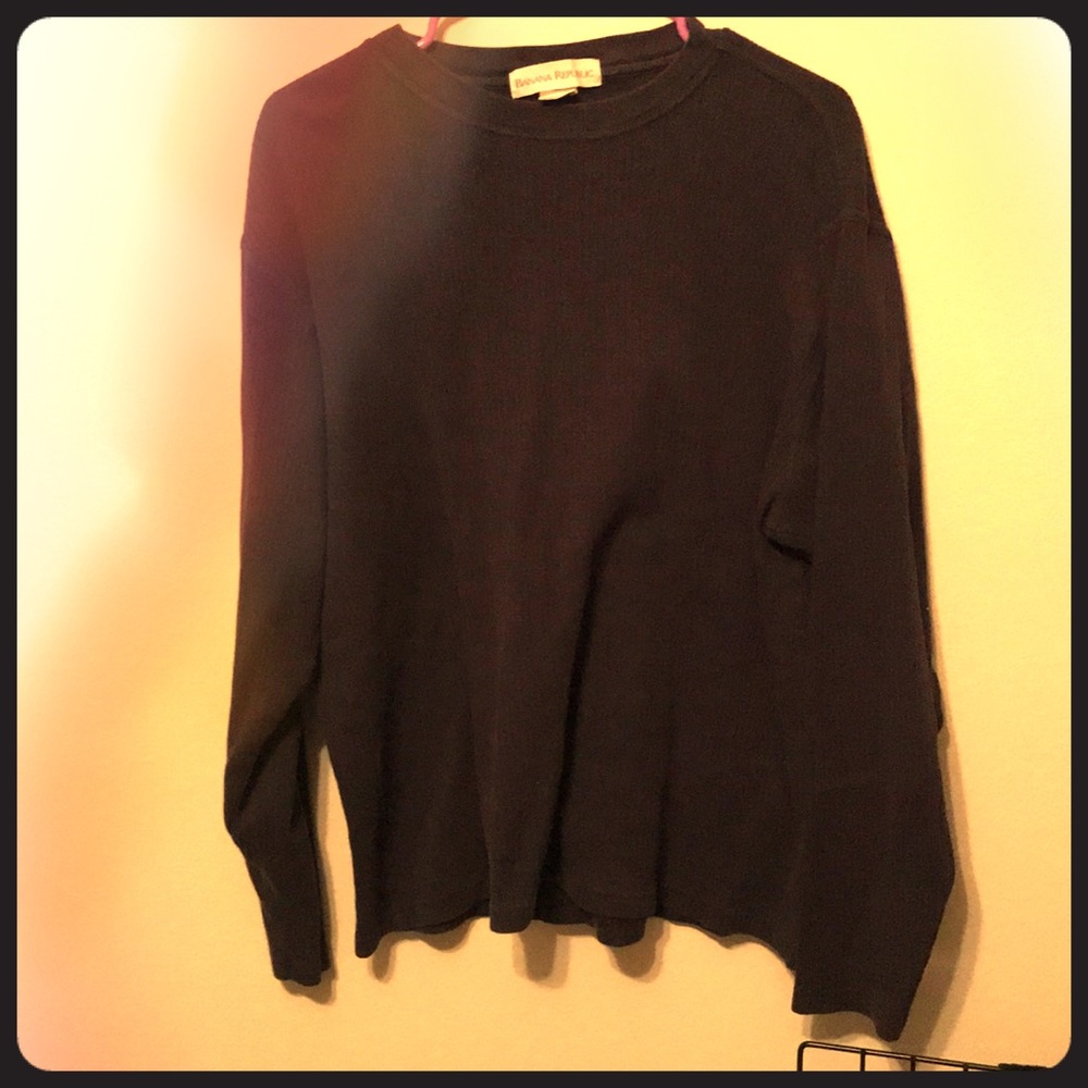 Navy banana republic sweater men’s L 100% cotton
